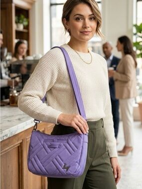 lug Lavender Quilted Shoulder Bag